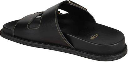 Shop (W) Sandal Datar Tali Ganda Fendi 'Mode Hitam' 8X8326PPHF0ABB
