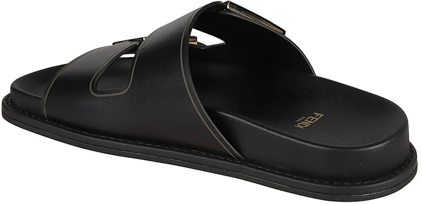 (Women) Fendi Double Strap Flat Sandal 'Black Fashion' 8X8326PPHF0ABB Shop (Women) Fendi Double Strap Flat Sandal 'Black Fashion' 8X8326PPHF0ABB