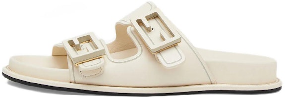 (Women) Fendi Double Strap Flat Sandal 'White Fashion' 8X8326PPHF1G70 (Women) Fendi Double Strap Flat Sandal 'White Fashion' 8X8326PPHF1G70