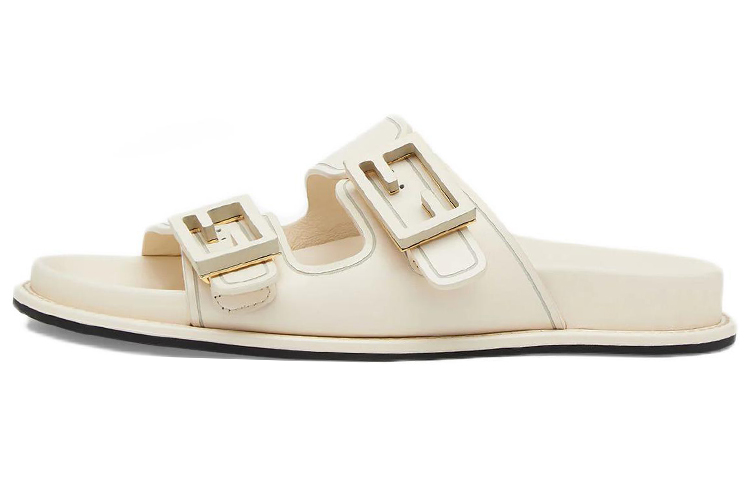 (Women) Fendi Double Strap Flat Sandal 'White Fashion' 8X8326PPHF1G70