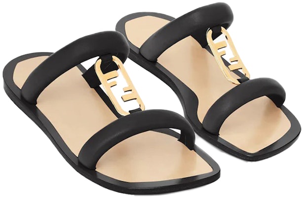 (W) Fendi Sandal Tumit Rendah Double Strap 'Fashion Slide Hitam' 8X8332NBAF0QA1 Lookbook (W) Fendi Sandal Tumit Rendah Double Strap 'Fashion Slide Hitam' 8X8332NBAF0QA1