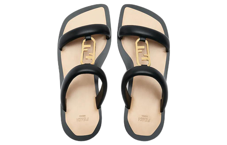 Shop (Women) Fendi Double Strap Low Heel 'Fashion Slide Black' 8X8332NBAF0QA1