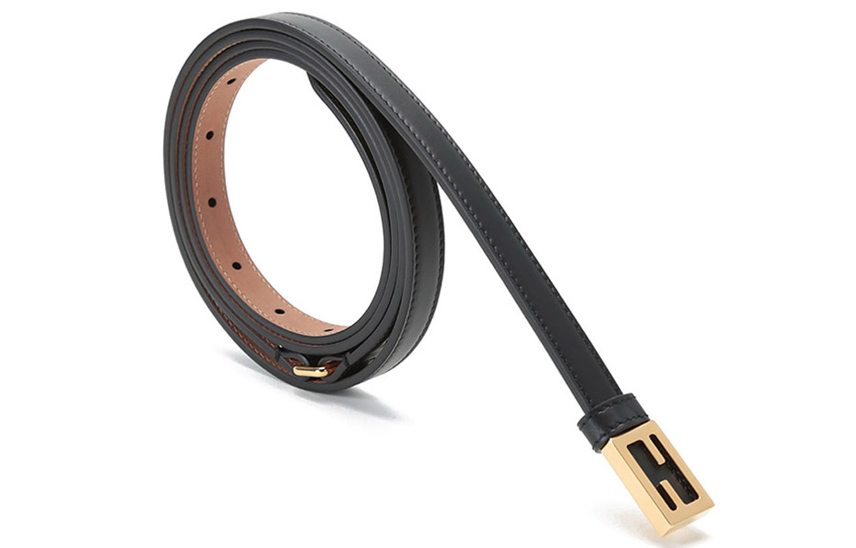 Lookbook (W) 芬迪双层皮带 黑色 1.5厘米 8C0637-AAIW-F0KUR