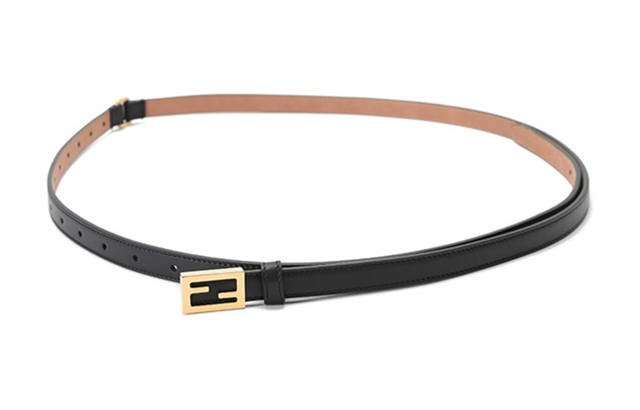 Shop (W) 芬迪双层皮带 黑色 1.5厘米 8C0637-AAIW-F0KUR