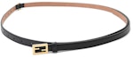 Shop (Women) FENDI Double Wrap Leather Belt Black 1.5cm 8C0637-AAIW-F0KUR