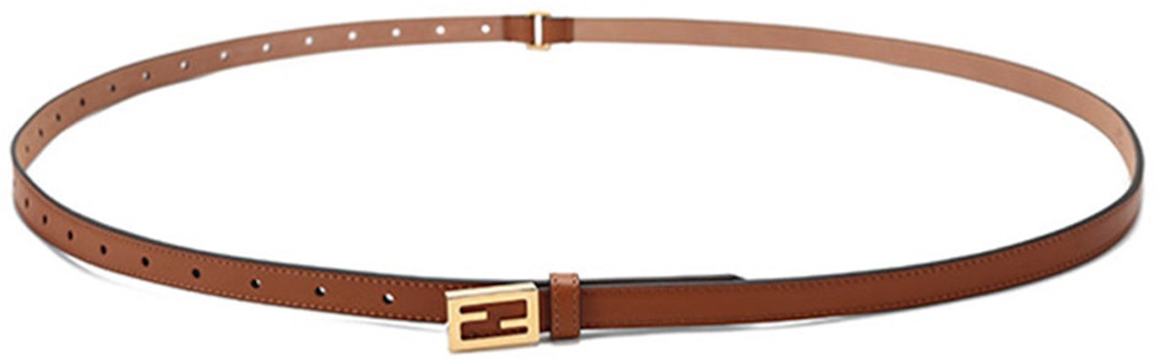 (Women) FENDI Double Wrap Leather Belt with Buckle in Brown, 1.5cm Width. 8C0637-AAIW-F0QVK Shop (Women) FENDI Double Wrap Leather Belt with Buckle in Brown, 1.5cm Width. 8C0637-AAIW-F0QVK
