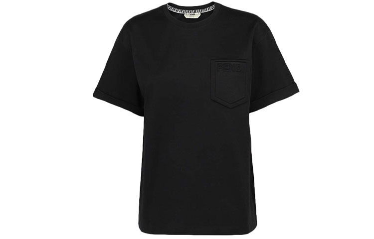 Buy (W) 芬迪女士浮雕Logo基础款短袖圆领T恤 FS7375AFLDF0GME