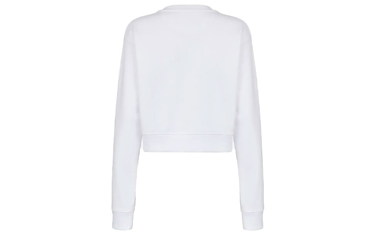 Lookbook (W) 펜디 엠보싱 로고 크루넥 긴팔 스웻셔츠 화이트. FS7427AHLTF0ZNM