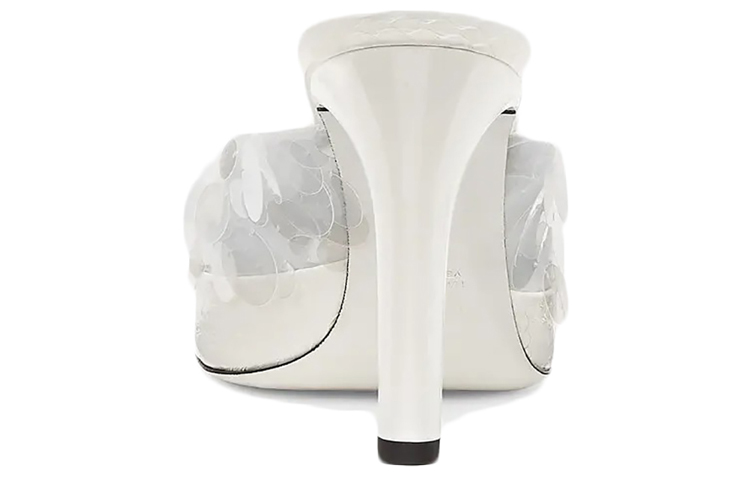 (W) Fendi Embroidered Sequin High Heel Sandals 'White' 圖 4