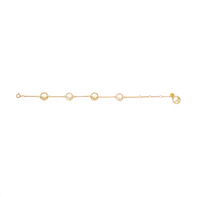 (Women) FENDI F Logo Gold Brass Bracelet for Women 8AK7116DM Buy (Women) FENDI F Logo Gold Brass Bracelet for Women 8AK7116DM