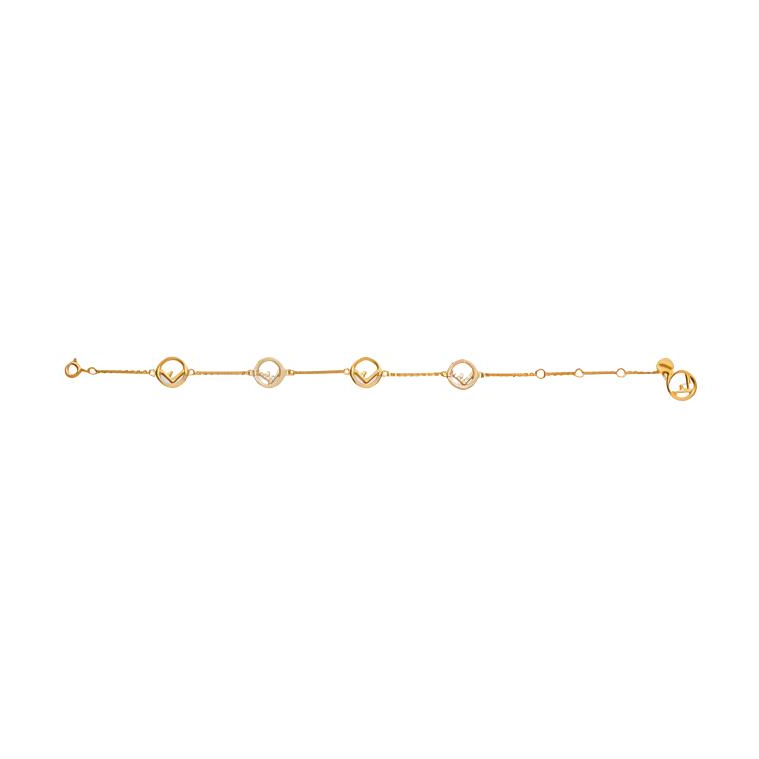 Order (Women) FENDI F Logo Gold Brass Bracelet for Women 8AK7116DM