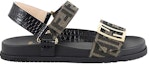 Order (W) Sandal Fesyen Velcro Kain Fendi 'Hitam Coklat' 8X8039ABOEF0VAV