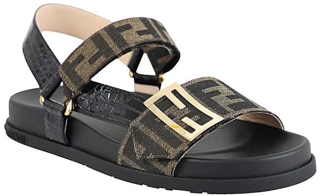 (W) Sandales en Velcro Fendi en Tissu ''Noir Marron'' 8X8039ABOEF0VAV Lookbook (W) Sandales en Velcro Fendi en Tissu ''Noir Marron'' 8X8039ABOEF0VAV