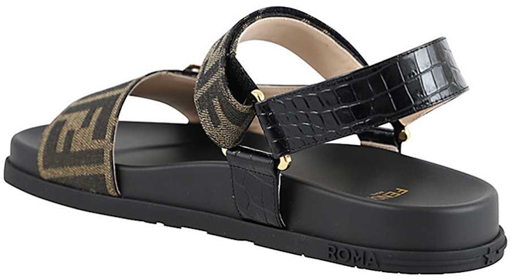 (Women) Fendi Fabric Velcro Fashion Sandals 'Black Brown' 8X8039ABOEF0VAV Shop (Women) Fendi Fabric Velcro Fashion Sandals 'Black Brown' 8X8039ABOEF0VAV