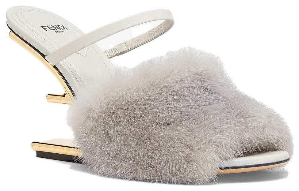 (W) Fendi Fashion Mink Fur Slides 'Grey' 圖 2