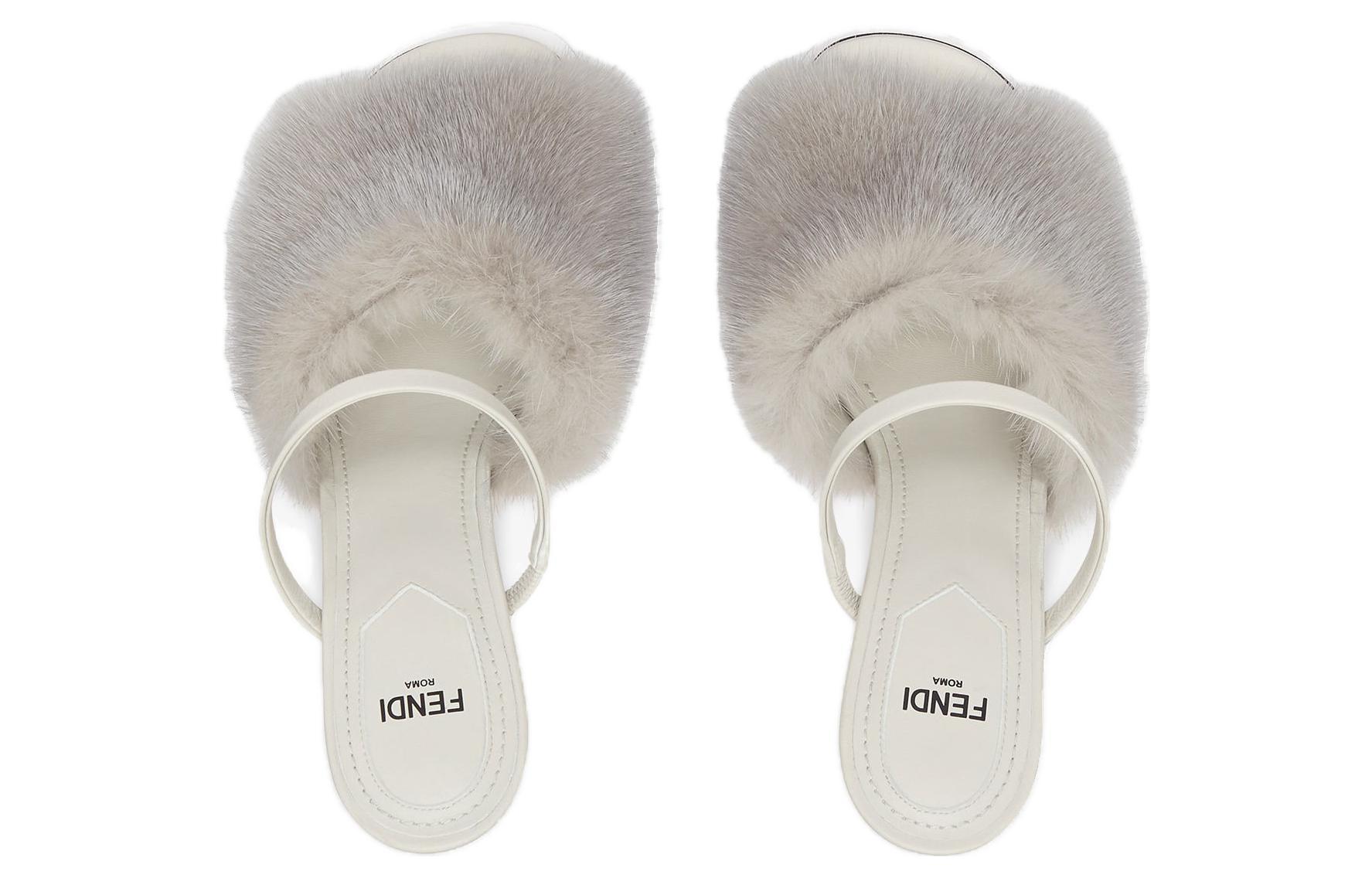 (W) Fendi Fashion Mink Fur Slides 'Grey' 圖 3