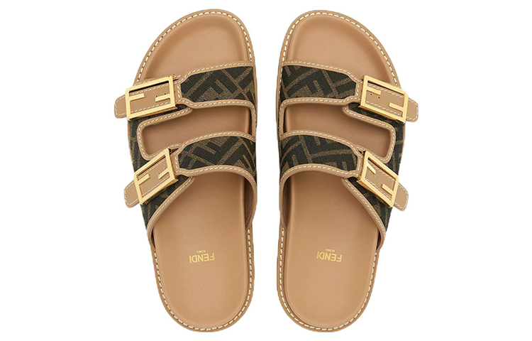 Shop (W) Fendi Feel Slide 'FF Baguette - Marrón' 8X8326-AEGV-F1HHG