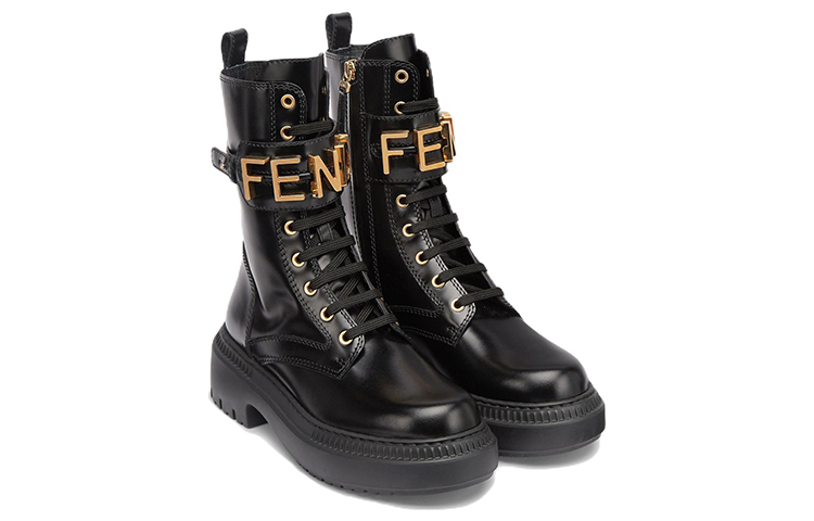 Shop (W) フェンディ フェンディグラフィー ブーツ (ブラック) 8T8355AKY6F1H1K