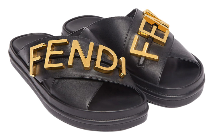 Order (W) Fendi Fendigraphy Ciabatte ''Nero'' 8X8289-AI1R-F1H1K