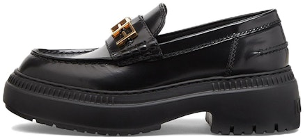(Women) Fendi Fendigraphy Slip-On Platform 'Black Leather' 8D838369FF0QA1 (Women) Fendi Fendigraphy Slip-On Platform 'Black Leather' 8D838369FF0QA1