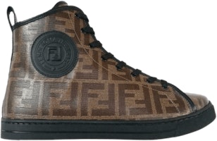 (Women) Fendi FF Fabric Leather High 'Brown Logo Print' 8E6594A3Z8F14DL (Women) Fendi FF Fabric Leather High 'Brown Logo Print' 8E6594A3Z8F14DL