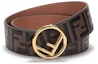 Purchase (Women) FENDI FF Logo Leather Belt 8C0585-A5TL-F13VK