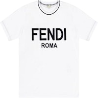 (Women) FENDI FF Logo Print Crew Neck Short Sleeve T-Shirt White - FS7254AC6BF0ZNM (Women) FENDI FF Logo Print Crew Neck Short Sleeve T-Shirt White - FS7254AC6BF0ZNM