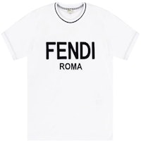 (W) FENDI FF Logo Cetak Kemeja-T Leher Bulat Lengan Pendek Putih FS7254AC6BF0ZNM Order (W) FENDI FF Logo Cetak Kemeja-T Leher Bulat Lengan Pendek Putih FS7254AC6BF0ZNM