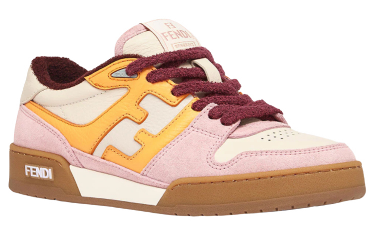 Order （女性）芬迪 FF 混合皮革低幫鞋 '粉紅色' 8E8252-AI1N-F1H1C