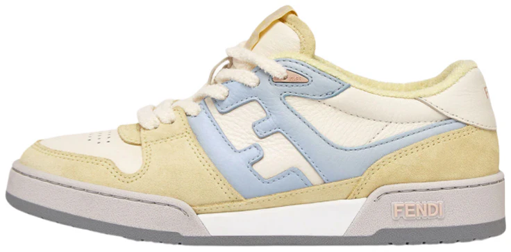 fendi-ff-mixed-leather-low-yellow-women