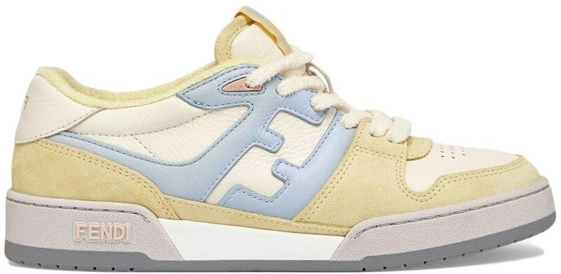(W) Fendi FF Kulit Campur 'Kuning' Sneakers Low 8E8252-AI1N-F1H1F Order (W) Fendi FF Kulit Campur 'Kuning' Sneakers Low 8E8252-AI1N-F1H1F
