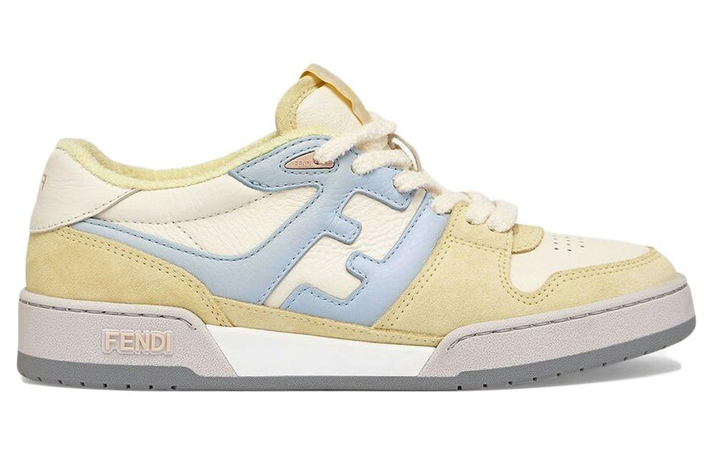 Order (W) Fendi FF Gemischtes Leder Low ''Gelb'' Sneakers 8E8252-AI1N-F1H1F