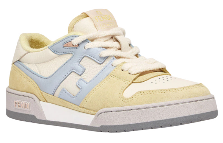 Lookbook (W) Fendi FF Gemischtes Leder Low ''Gelb'' Sneakers 8E8252-AI1N-F1H1F