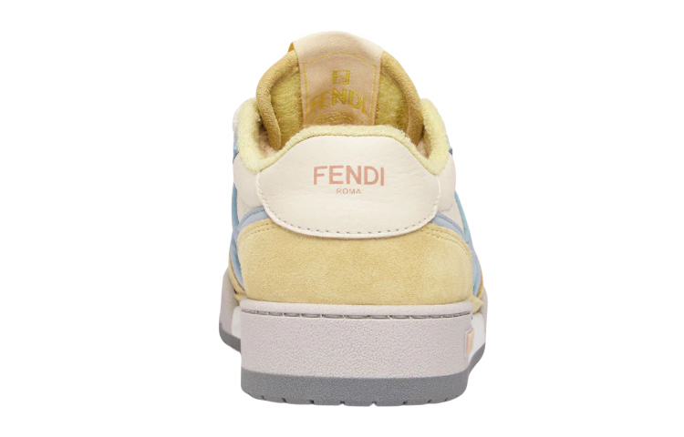 Purchase (W) Fendi FF Gemischtes Leder Low ''Gelb'' Sneakers 8E8252-AI1N-F1H1F