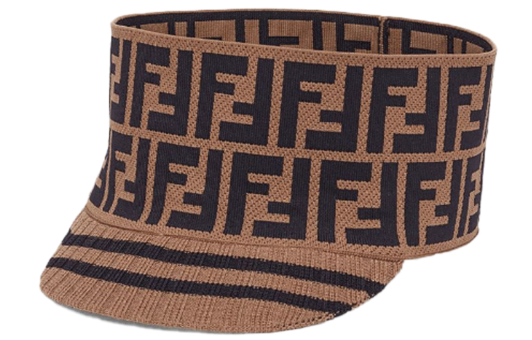 (Women) FENDI FF Monogram Sun Hat Brown FXQ628A5NVF0QE1