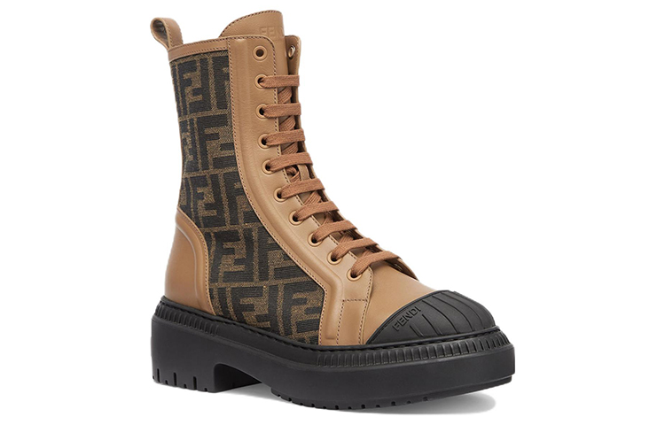 Order (W) Botas Biker Fendi FF Motif Domino 'Beige'. 8T8353-AJZF-F1ICN