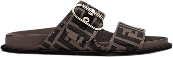 (Women) Fendi FF Motif Double-Strap Slides 'Maya Nero' 8X6749-A5JX-F1425 (Women) Fendi FF Motif Double-Strap Slides 'Maya Nero' 8X6749-A5JX-F1425