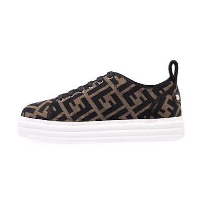 (W) Fendi FF Motif Rise Fabric Platform 'Tabacco'