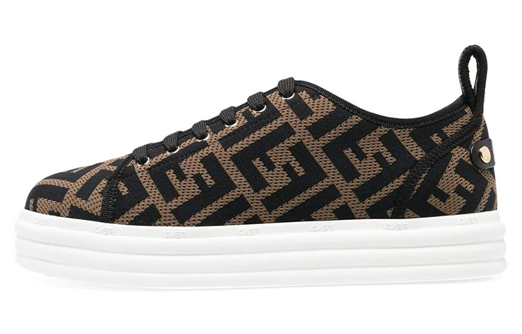 (Women) Fendi FF Motif Rise Fabric Platform 'Tabacco' 8E8017AD8DF0R7V