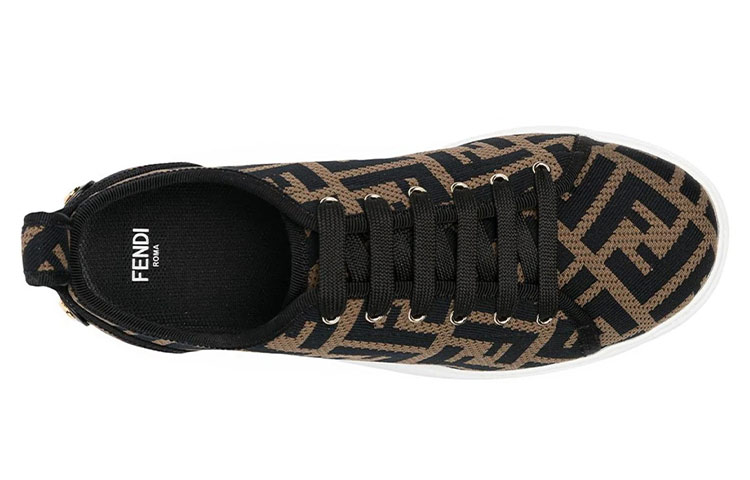 Shop （女款）Fendi FF圖案升高織物平台鞋 'Tabacco' 8E8017AD8DF0R7V