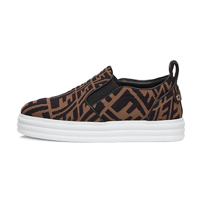 (W) Fendi FF Motif Rise Slip-On 'Brown'
