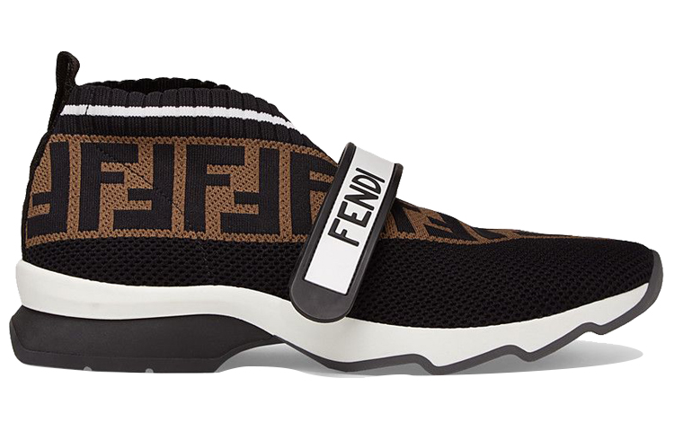 Order (W) Fendi FF图案Rockoko运动鞋‘黑棕’ 8E6701-A5JF-F14ZV