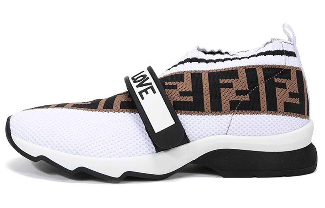 Buy （女性）Fendi FF 標誌 Rockoko 運動鞋 '白棕色' 8E6701-A5JF-F1BPW