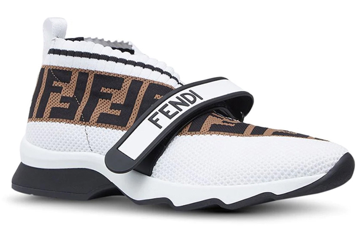 Order （女性）Fendi FF 標誌 Rockoko 運動鞋 '白棕色' 8E6701-A5JF-F1BPW