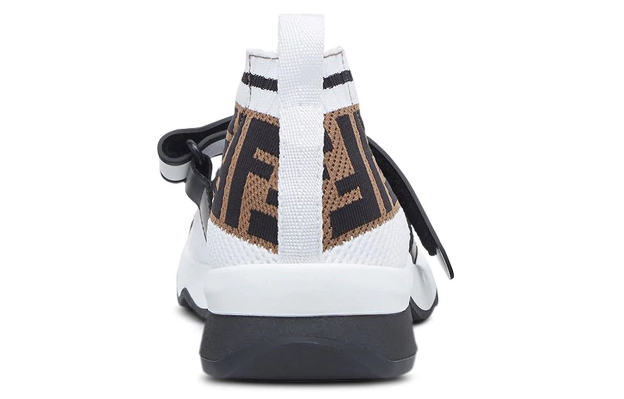 Lookbook （女性）Fendi FF 標誌 Rockoko 運動鞋 '白棕色' 8E6701-A5JF-F1BPW