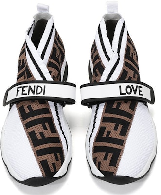 (女性)Fendi FF 標誌 Rockoko 運動鞋 '白棕色' 8E6701-A5JF-F1BPW Shop (女性)Fendi FF 標誌 Rockoko 運動鞋 '白棕色' 8E6701-A5JF-F1BPW