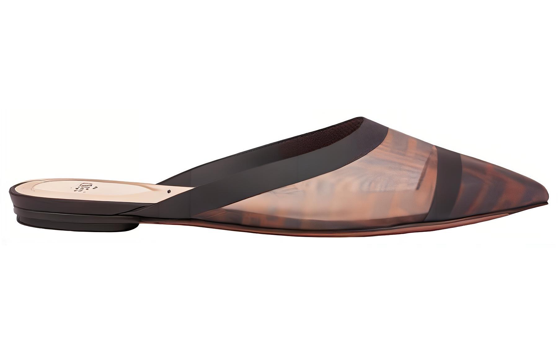 (W) Fendi FF Pattern Mesh Flat Slide 'Brown Black' 圖 2