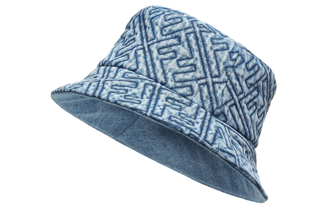 (Women) FENDI FF Quilted Cotton Bucket Hat Women’s Blue FXQ977AOIRF0RU7