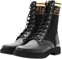 (W) 芬迪 FF Rockoko 黑棕色骑士靴 8T6780-A3H4-F13MC Order (W) 芬迪 FF Rockoko 黑棕色骑士靴 8T6780-A3H4-F13MC