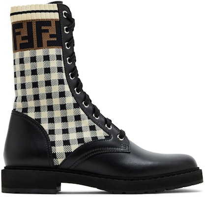 (Women) Fendi FF Rockoko Biker Boot 'Black Checkerboard' 8T6780-AD7A-F1BPG Buy (Women) Fendi FF Rockoko Biker Boot 'Black Checkerboard' 8T6780-AD7A-F1BPG